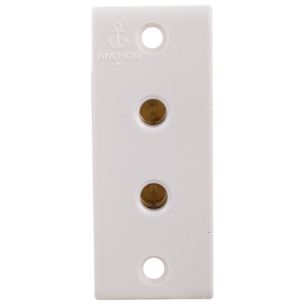 ANCHOR PW 2 PIN SOCKET 38331 - 6A, WHITE, NA